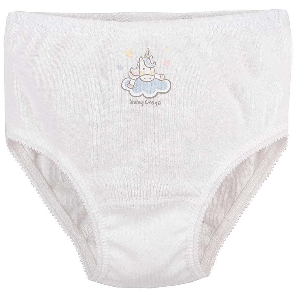 Pantaleta Baby Creysi unicornio blanca - JORHELITOS - JORHELITOS