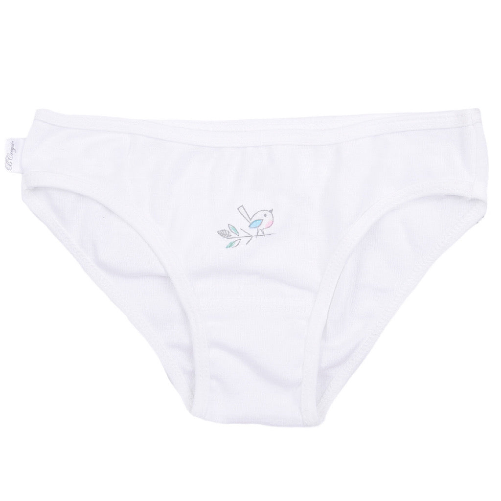 Pantaleta Baby Creysi blanco pajarito para niña - JORHELITOS - JORHELITOS