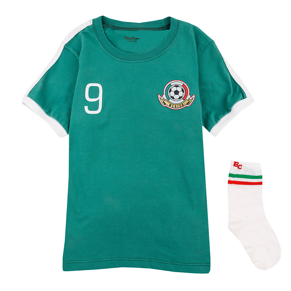 Set Baby Creysi playera y calcetín verde México - JORHELITOS - JORHELITOS