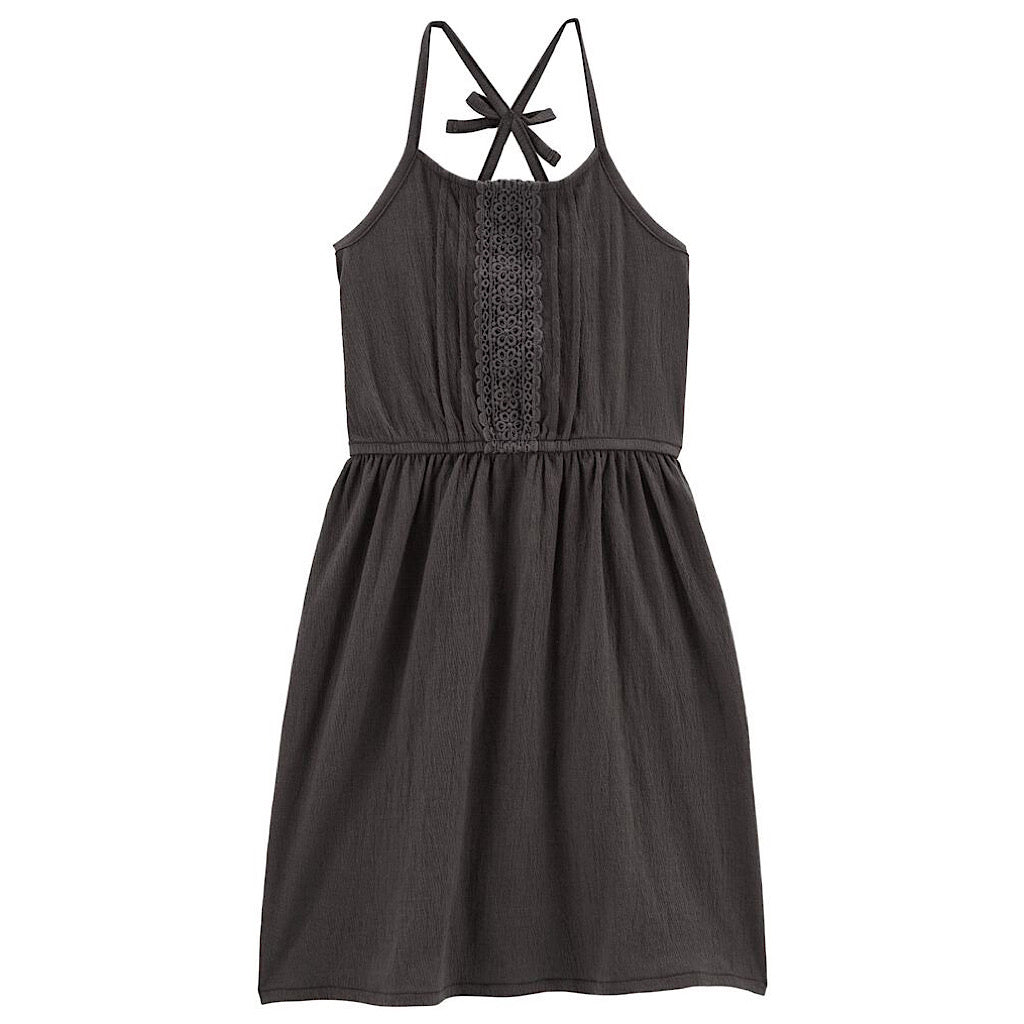 Vestido Oshkosh de tirantes negro para niña - JORHELITOS - JORHELITOS