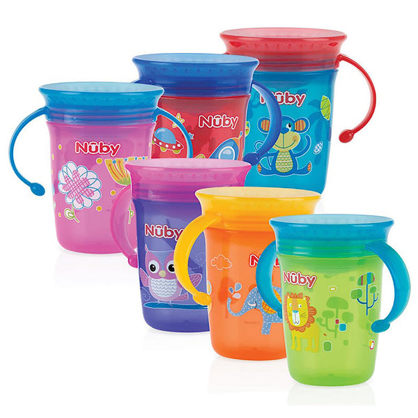 Vaso 360 Grados Antiderrame Con Asas Entrenador Bebe Infantil Niño