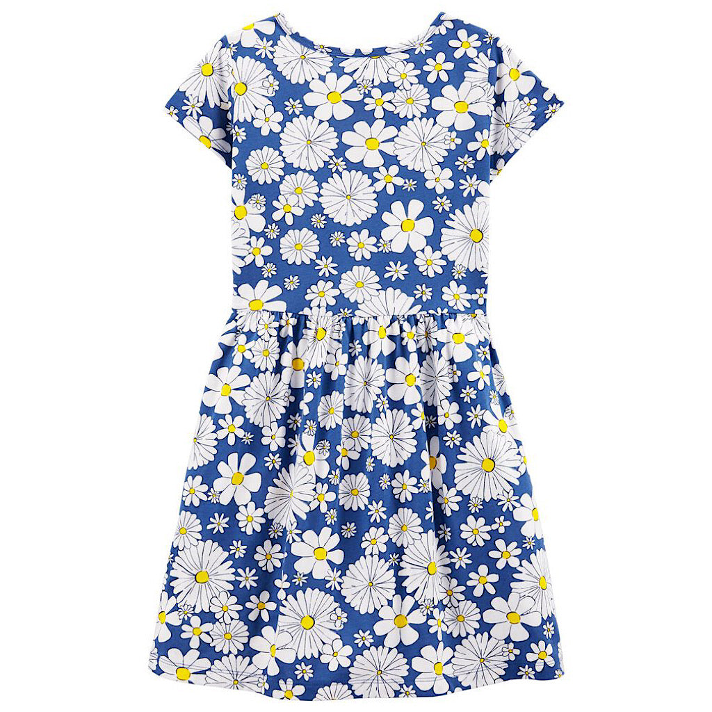 Vestido Carter’s diseño azul margaritas para niña - JORHELITOS - JORHELITOS