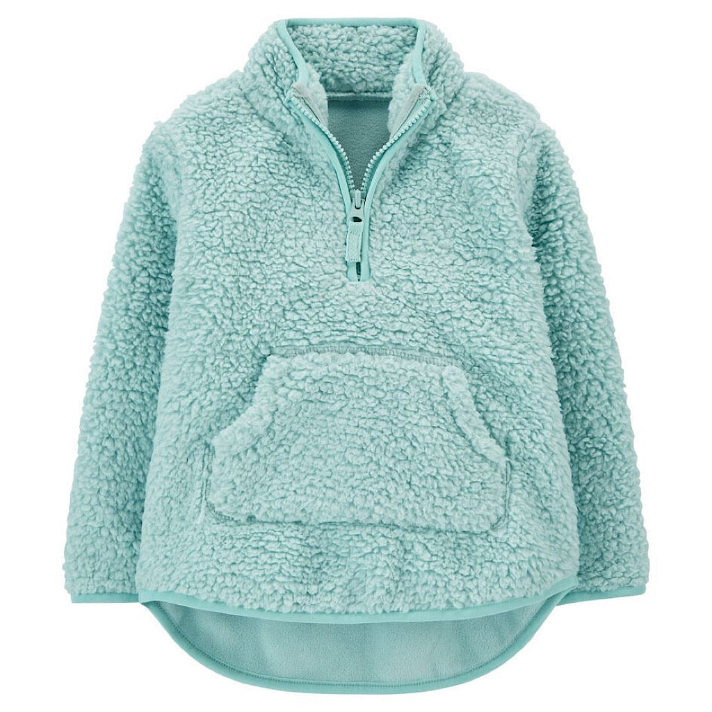 Sudadera Carter s de sherpa color Aqua para ni a