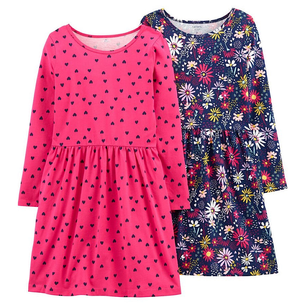 Set Carter’s 2 vestidos multicolor para niña preescolar - JORHELITOS - JORHELITOS