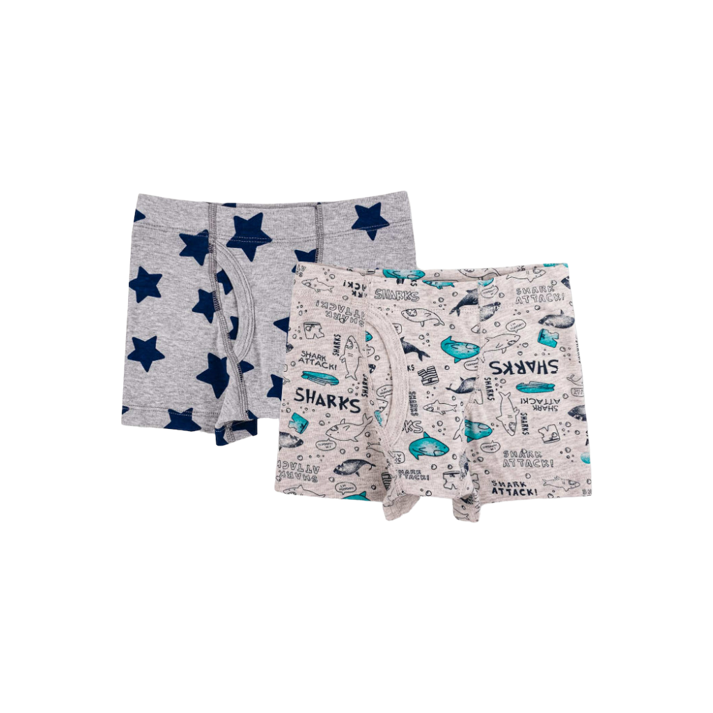 Set 2 bóxers Baby Creysi gris estrellas niño - JORHELITOS - JORHELITOS