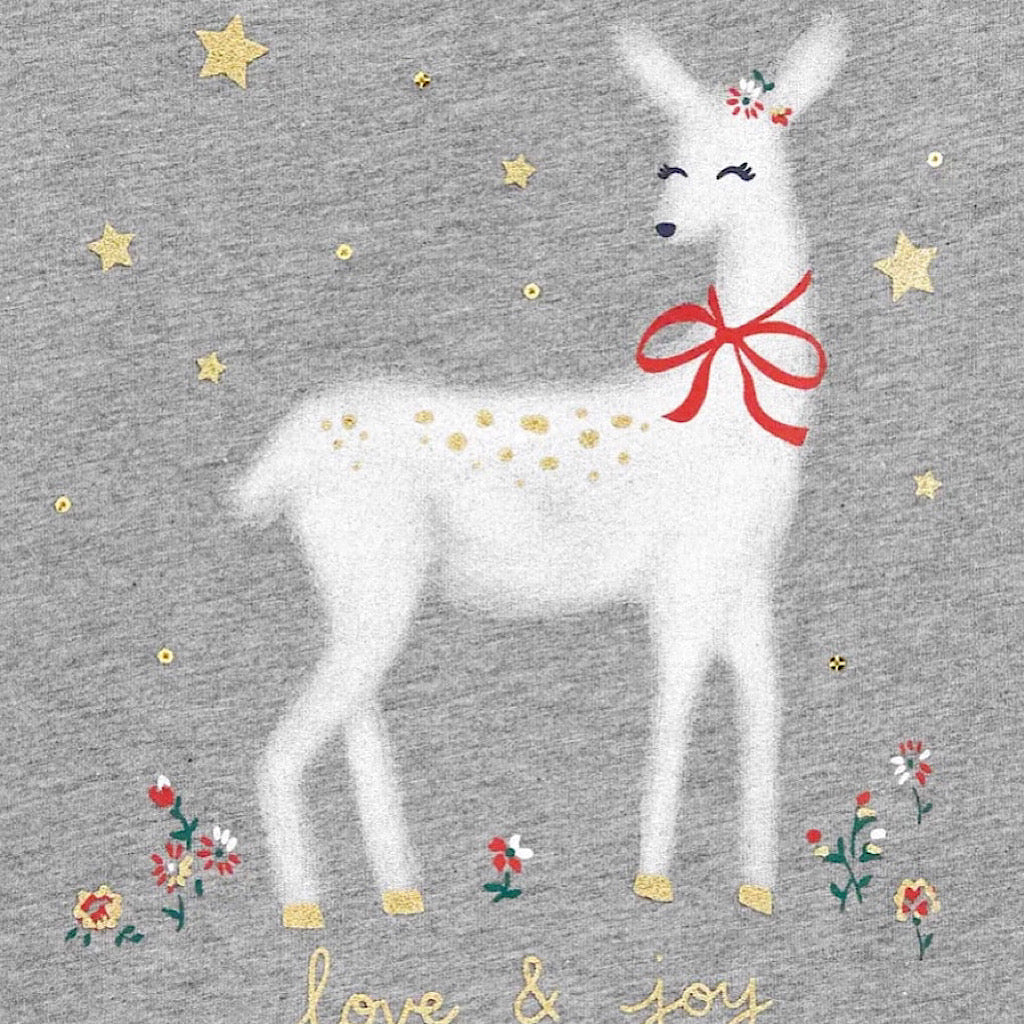 Blusa Carter’s venado navideño color gris niña preescolar - JORHELITOS - JORHELITOS