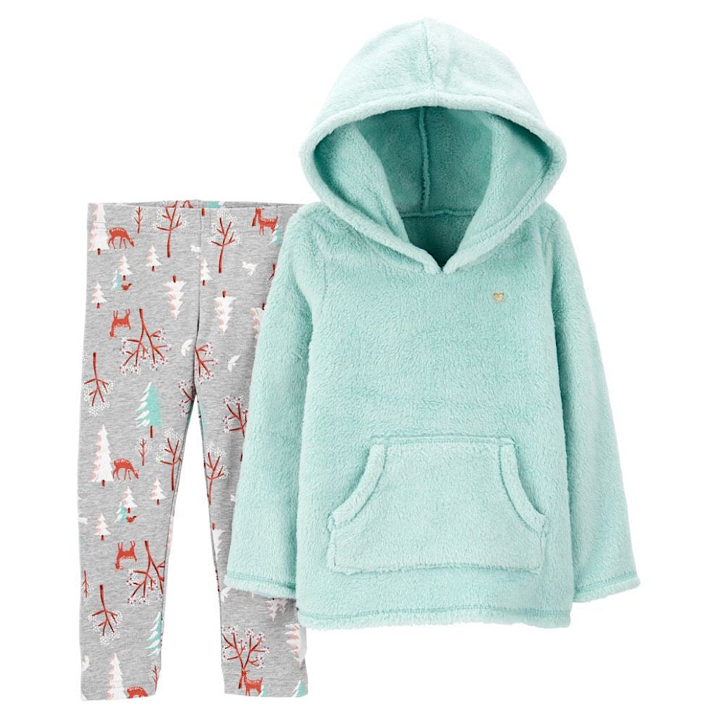 Set Carter’s leggings y sudadera aqua para bebita - JORHELITOS - JORHELITOS