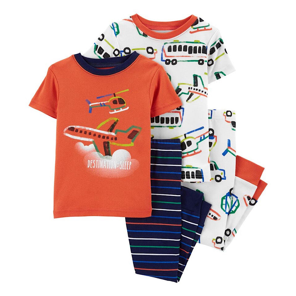 Set de pijama Carter’s 4 piezas helicópteros bebito - JORHELITOS - JORHELITOS