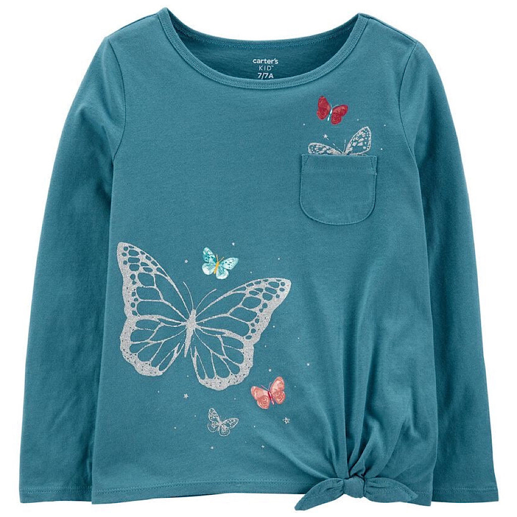 Playera Carter’s  estampado mariposas para niña - JORHELITOS - JORHELITOS