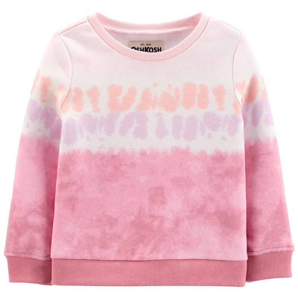 Sudadera Oshkosh deslavada rosa para niña - JORHELITOS - JORHELITOS