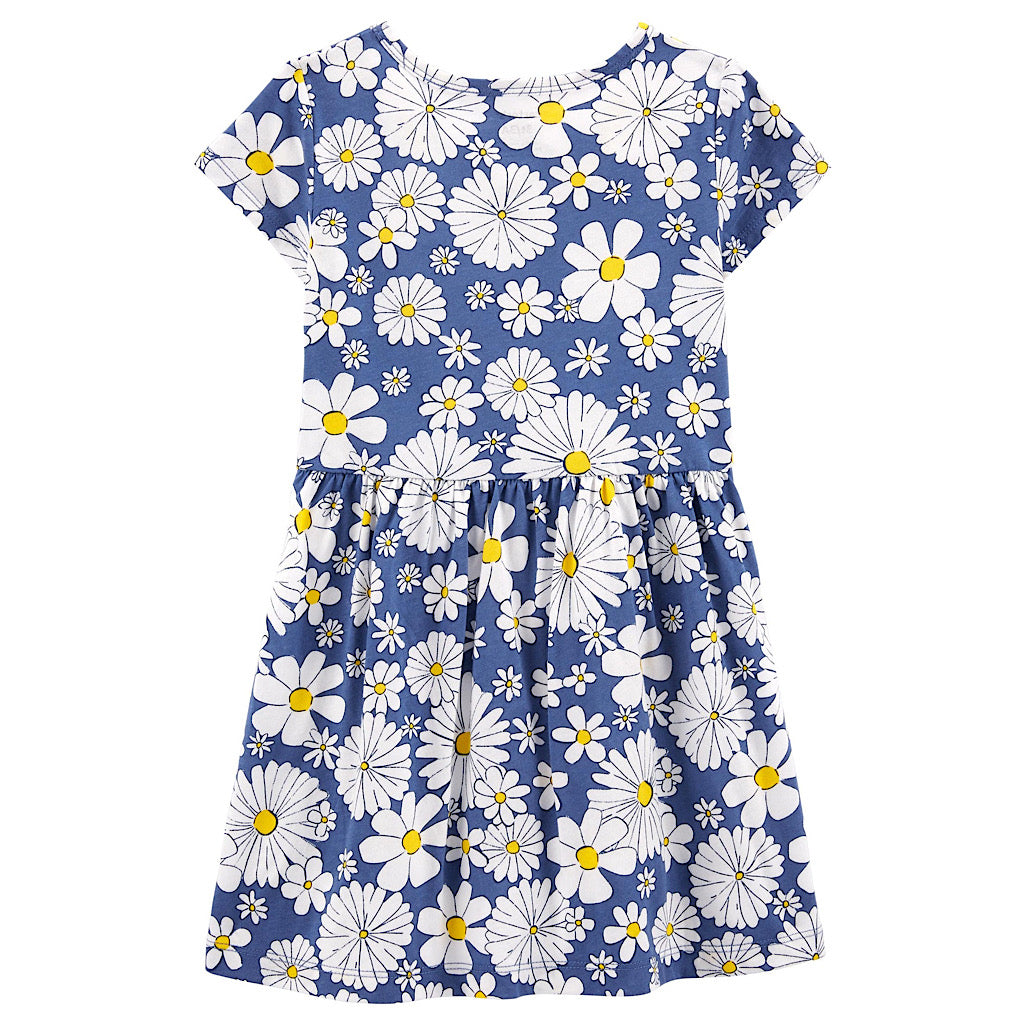 Vestido Carter’s diseño azul margaritas para niña preescolar - JORHELITOS - JORHELITOS