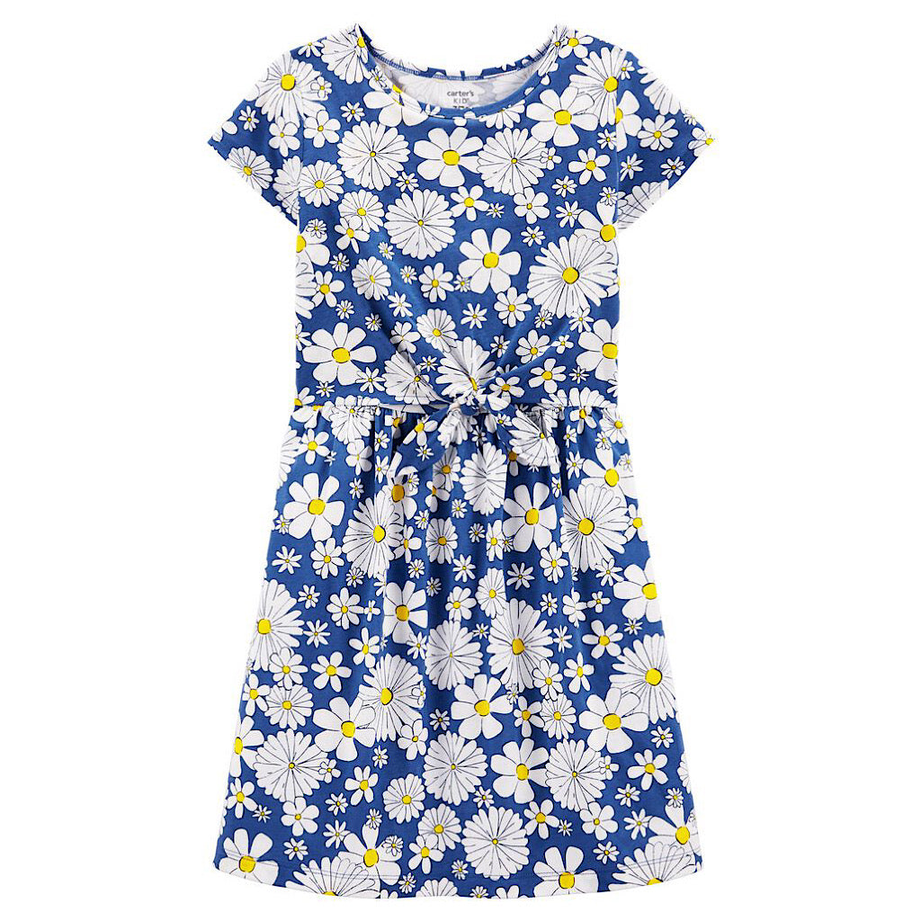 Vestido Carter’s diseño azul margaritas para niña - JORHELITOS - JORHELITOS