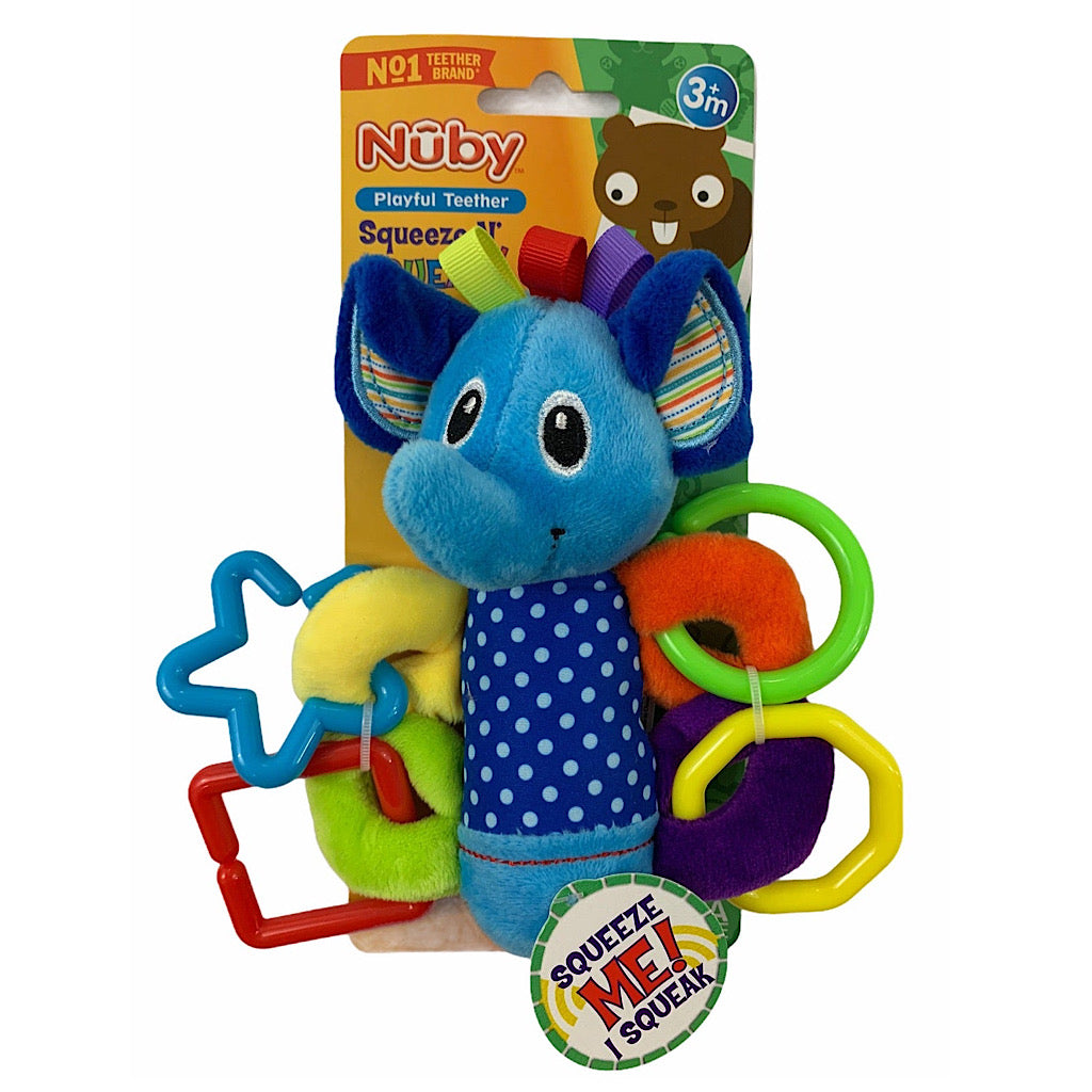 Peluche mordedera Nuby squeeze n’ squeak - JORHELITOS - JORHELITOS