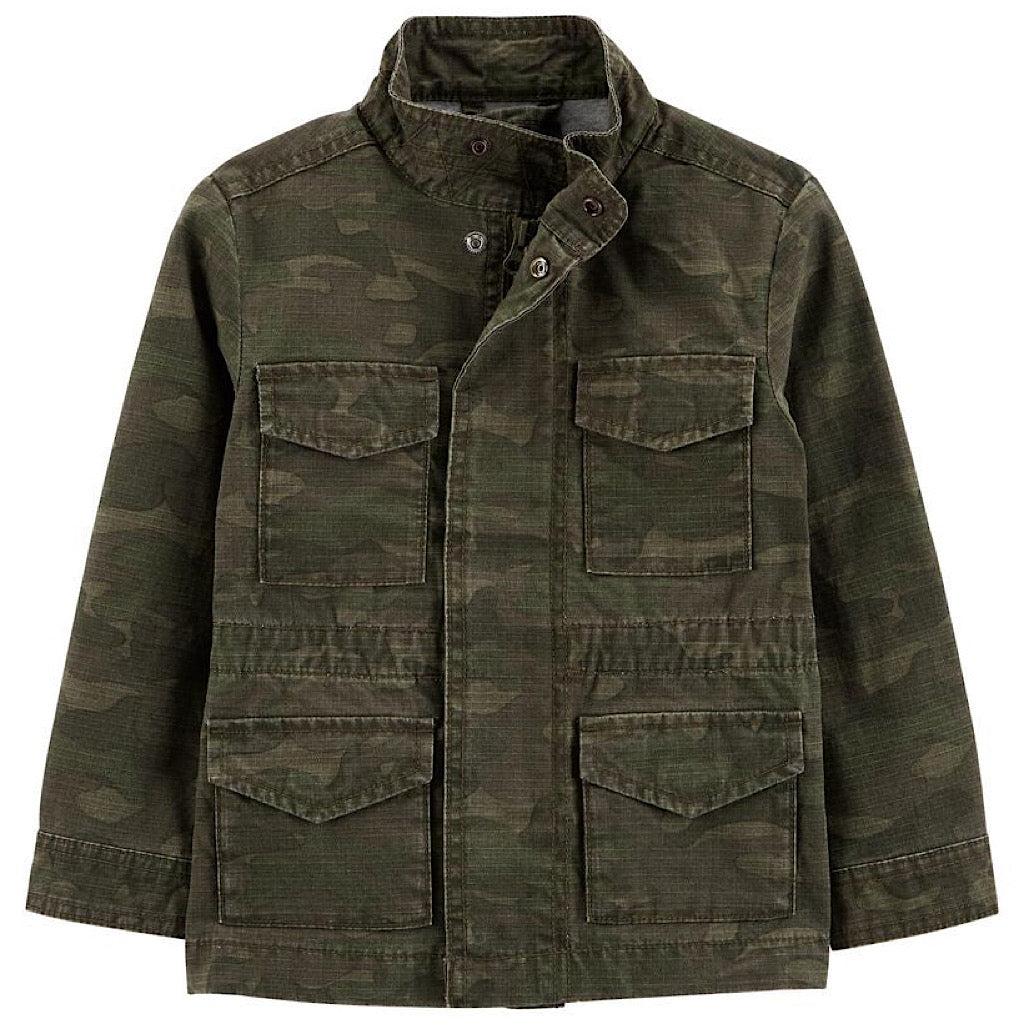 Chamarra Oshkosh diseno camuflaje nino preescolar JORHELITOS