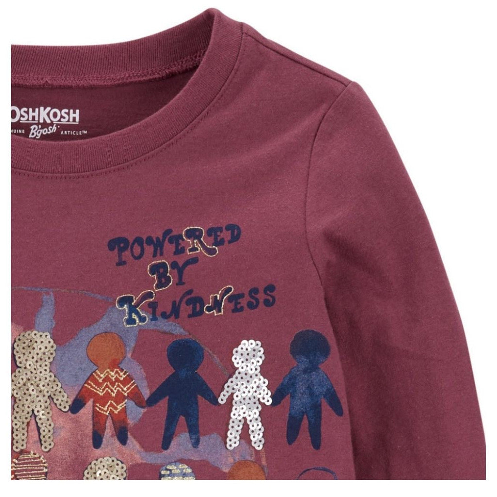 Playera Oshkosh manga larga muñequitos niña - JORHELITOS - JORHELITOS