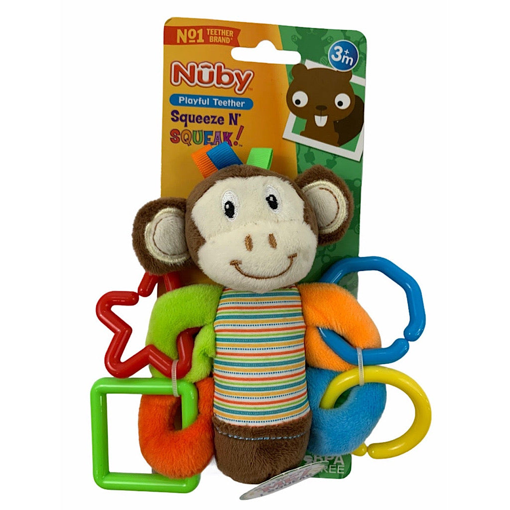 Peluche mordedera Nuby squeeze n’ squeak - JORHELITOS - JORHELITOS