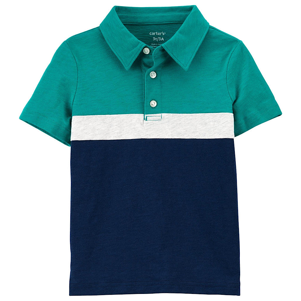 Playera Carter’s verde tipo polo para niño preescolar - JORHELITOS - JORHELITOS